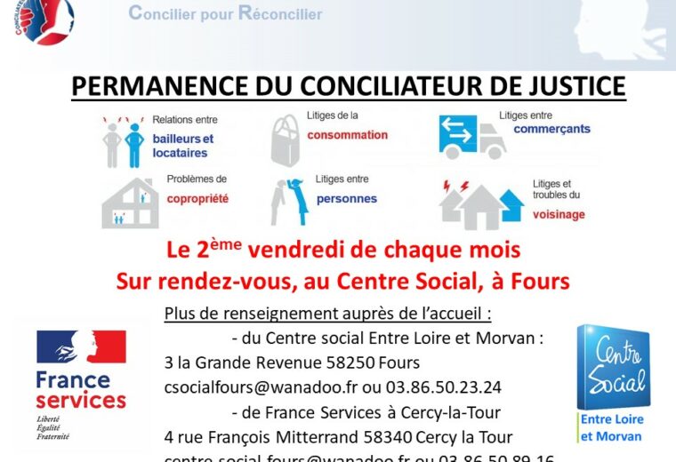 Affiche conciliateur de Justice
